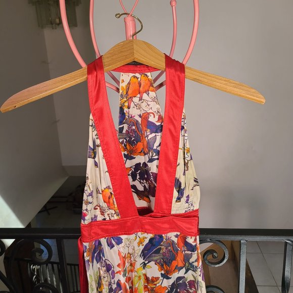 Roberto Cavalli 100% Silk  Floral Wrap Dress - Picture 2 of 13